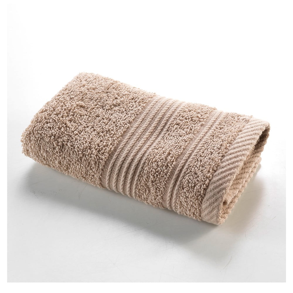 Prosop maro deschis din bumbac din frotir 30x50 cm Tendresse – douceur d\'intérieur