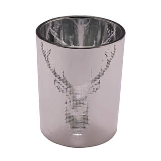Sfeșnic argintiu cu motiv de Crăciun Ego Dekor