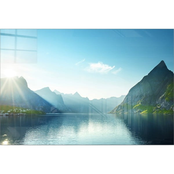 Tablou din sticlă 100x70 cm Fjord – Wallity