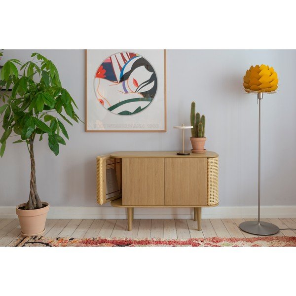 Comodă în culoare naturală joasă cu aspect de lemn de stejar 109x75 cm Treasures – UMAGE-image-1