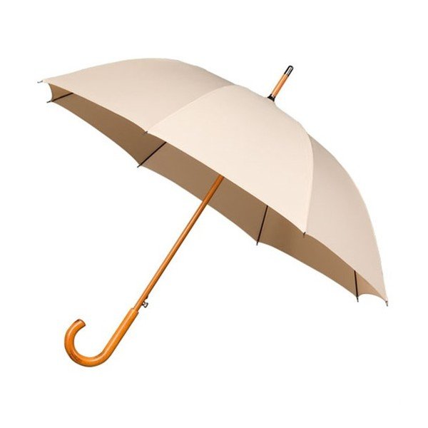 Umbrelă anti-vânt cu mâner din lemn Ambiance Navy, ⌀ 102 cm, bej