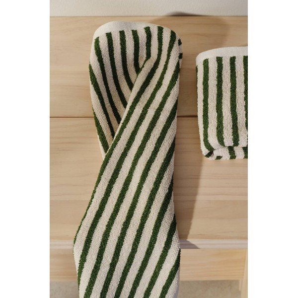 Prosoape verzi/crem 2 buc. din bumbac 30x50 cm Dixie – Jotex-image-1
