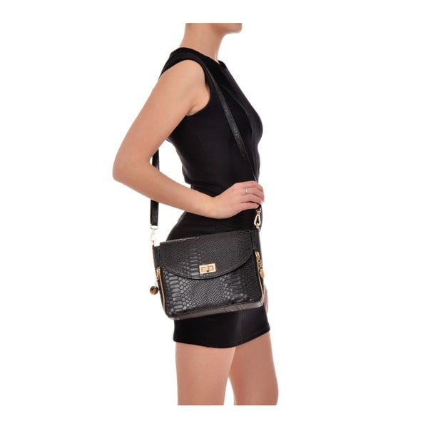 Geantă din piele Roberta M Petra, negru-image-2