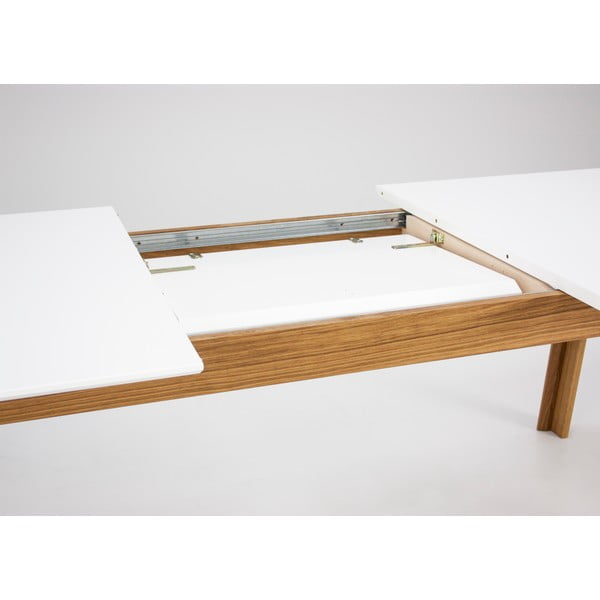 Masă în decor de stejar Tenzo Profil, alb-image-1