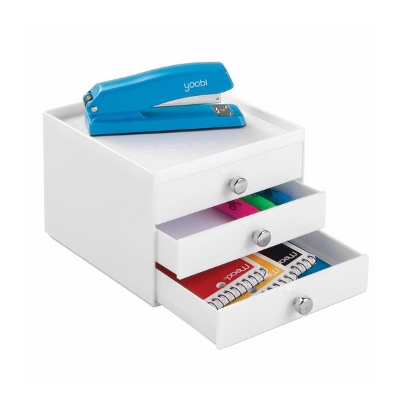 Organizator cu 3 sertare InterDesign Desk, alb-image-4