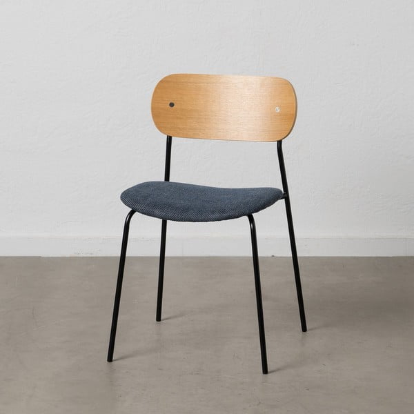 Scaune de dining albastre/în culoare naturală 4 buc. Moe – Ixia-image-1