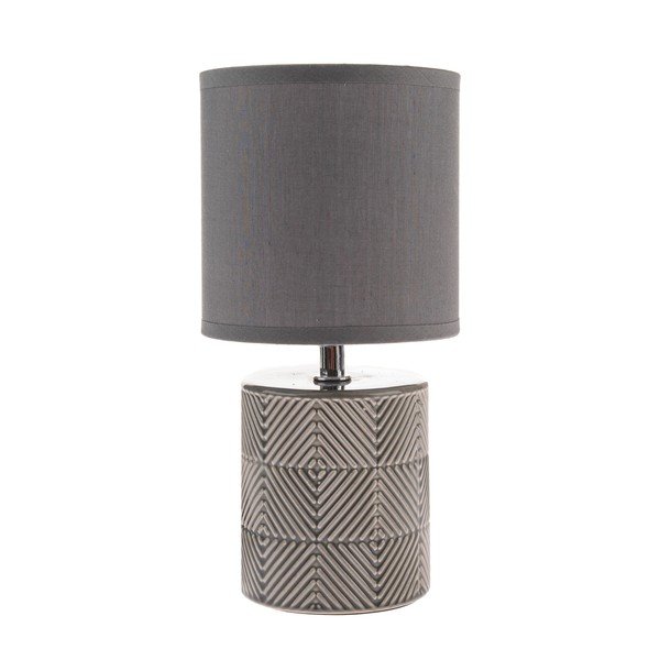 Veioză gri cu abajur textil (înălțime 27 cm) – Dakls