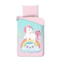 Lenjerie de pat pentru copii roz-turcoaz din bumbac pentru pat de o persoană 140x200 cm Sweety – Good Morning