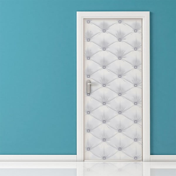 Autocolant adeziv pentru ușă Ambiance White Padded Door, 83 x 204 cm
