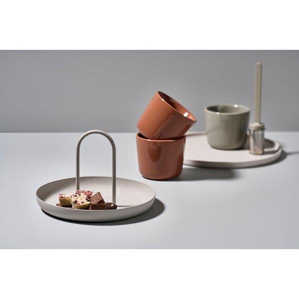 Tavă servire metalică Zone Singles, ø 20 cm, gri deschis-image-1