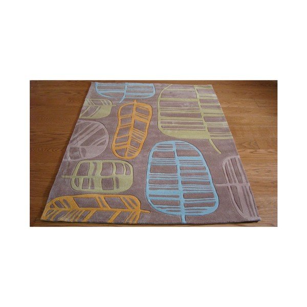 Covor Fossil Leaf 80x150 cm, maro-image-2