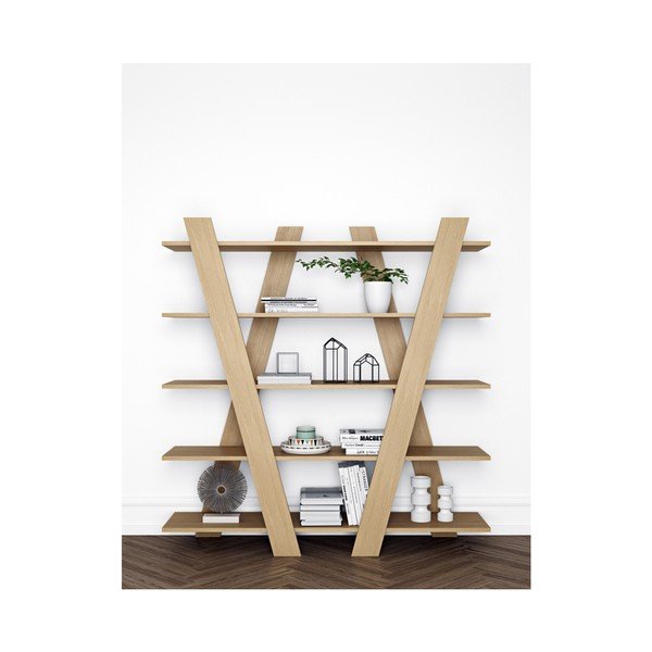 Bibliotecă TemaHome Wind, decor stejar-image-1