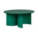 Măsuță de cafea verde rotundă cu blat cu aspect de lemn de  frasin  ø 95 cm Gavo – noo.ma