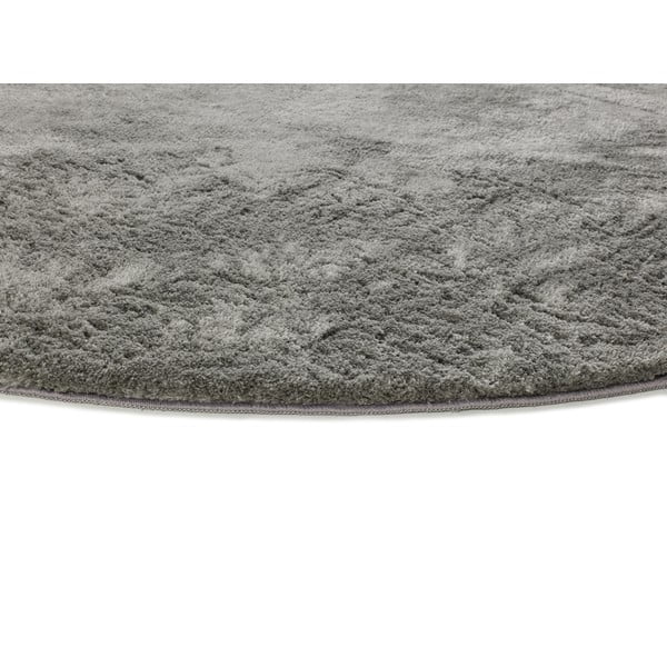 Covor gri antracit rotund ø 120 cm Roma Liso – Universal-image-2