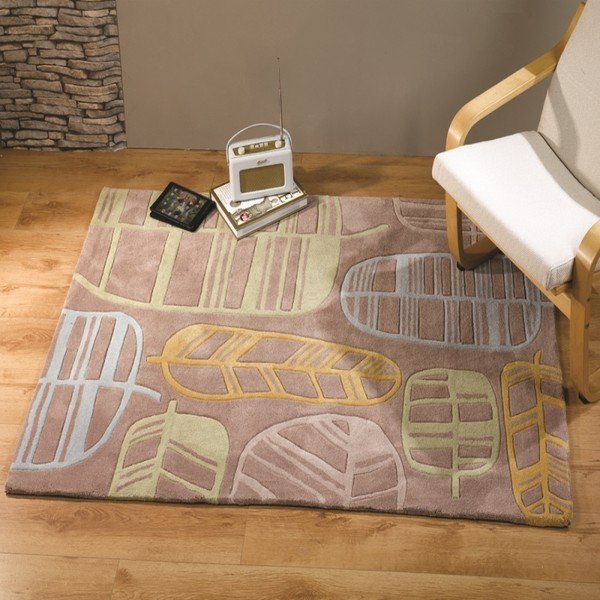 Covor Fossil Leaf 80x150 cm, maro-image-1