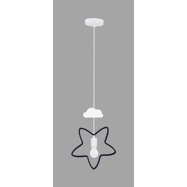 Corp de iluminat pentru copii negru-alb cu abajur din metal Single – Candellux Lighting-image-1