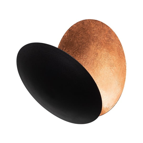 Aplică de perete neagră/arămie LED ø 25 cm Yosma – Opviq lights-image-3