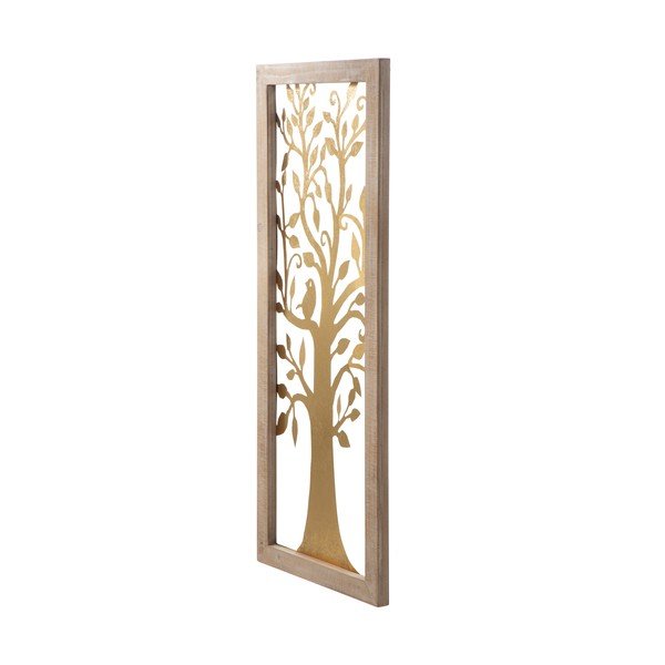 Decorațiune pentru perete Mauro Ferretti Tree, 40 x 100 cm, auriu-image-2