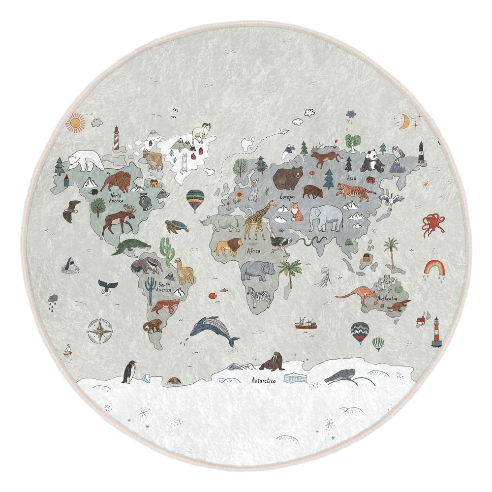 Covor de joacă pentru copii lavabil ø100 cm Big World – Mila Home