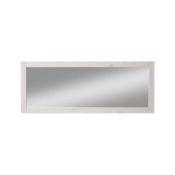 Oglindă de perete cu rama din lemn de pin Steens Monaco, 41 x 127 cm, alb