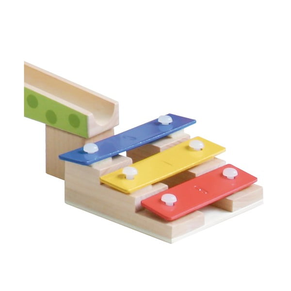 Pistă cu bile și cuburi din lemn Marble Run - Roba-image-3