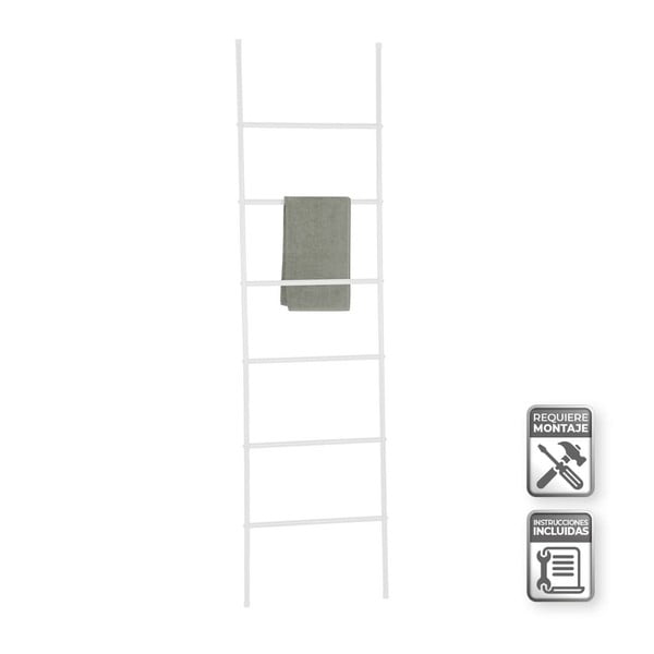 Suport tip scară pentru prosoape alb – Casa Selección-image-1