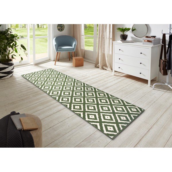 Covor verde 200x80 cm Diamond - Hanse Home-image-1