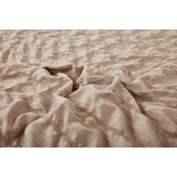 Lenjerie de pat maro din țesătură crep pentru pat de o persoană 140x200 cm Naomi – My House-image-3