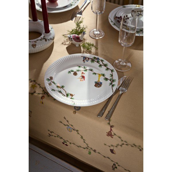 Farfurie albă din porțelan ø 27 cm  cu model de Crăciun Hammershøi Christmas – Kähler Design-image-1