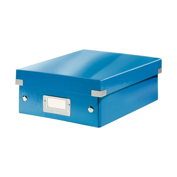 Cutie de depozitare din carton cu capac albastră Click&Store - Leitz-image-2