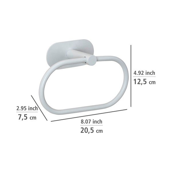 Suport pentru prosoape alb autoadeziv din oțel inoxidabil Orea – Wenko-image-3