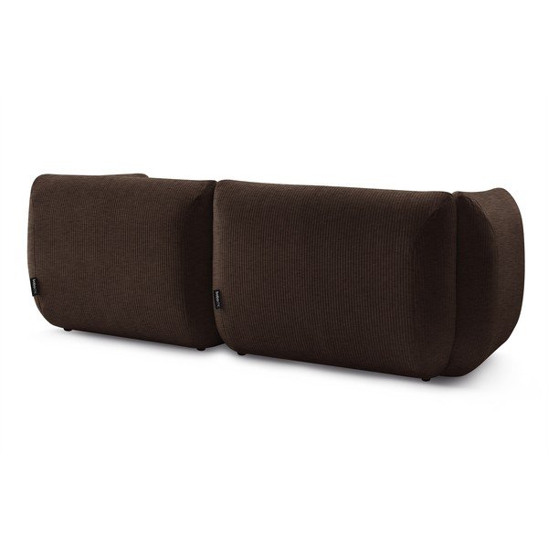 Canapea maro închis cu tapițerie din catifea reiată  260 cm Lecomte – Bobochic Paris-image-4