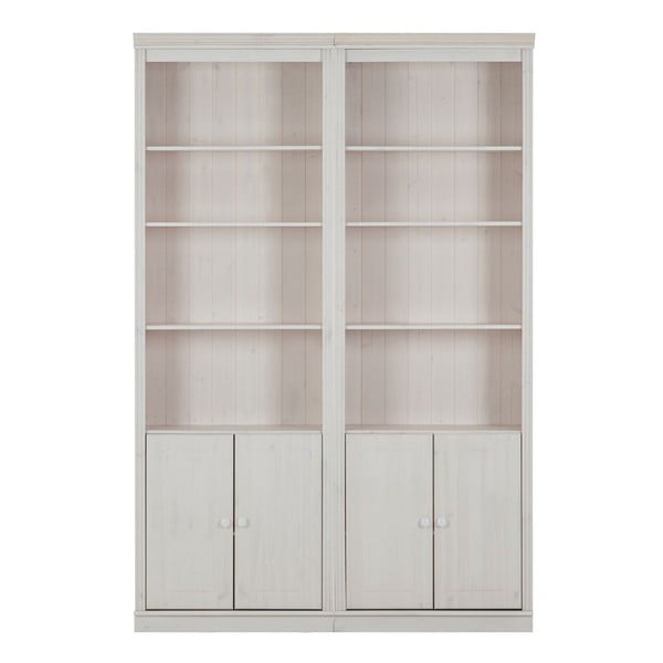 Bibliotecă albă din lemn de pin 148x223 cm Anita – Støraa