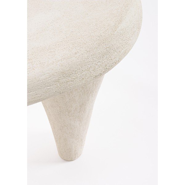Măsuță de cafea crem rotundă din polirășină 60x66 cm Albin – Bizzotto-image-1