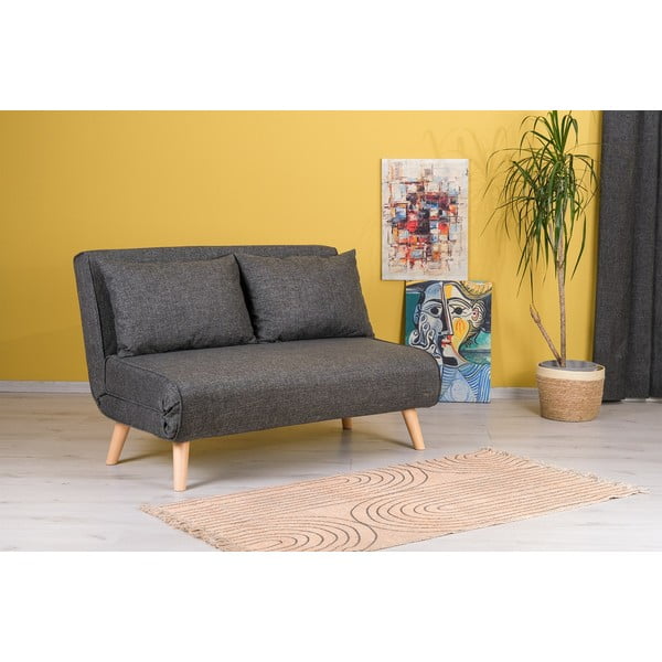 Canapea gri închis extensibilă 120 cm Folde – Artie-image-1