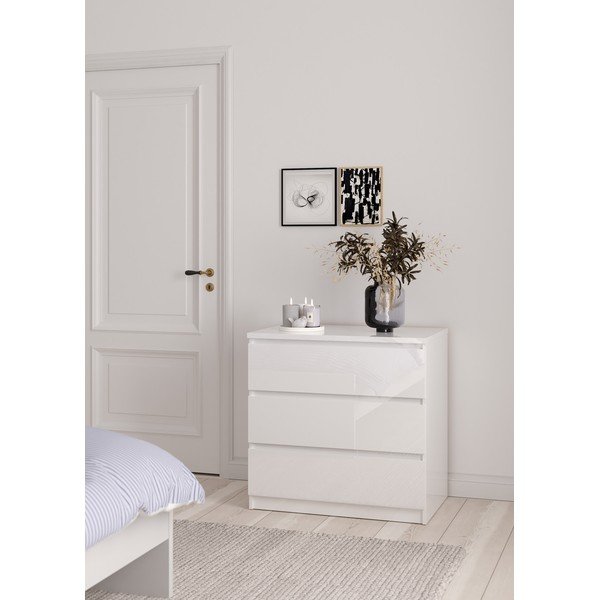 Comodă albă 77x76x50 cm Naia – Tvilum-image-1