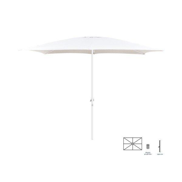 Umbrelă de soare albă ø 300 cm Alba – LDK Garden-image-3