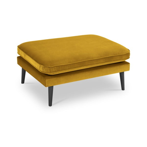 Taburet din catifea Kooko Home Lento, galben-image-2