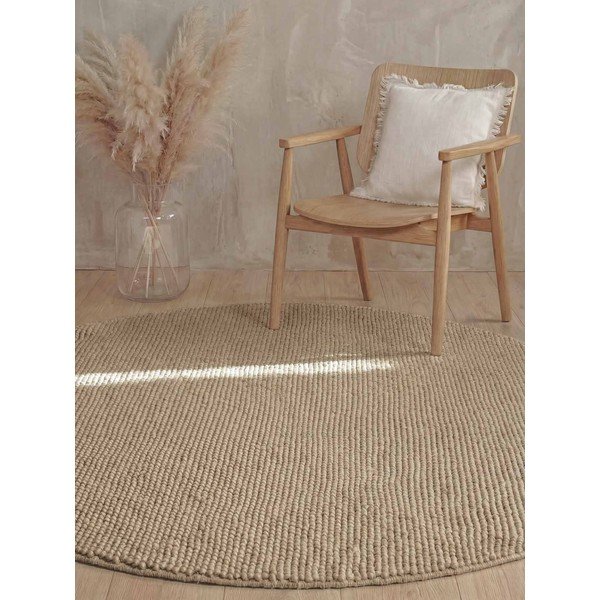 Covor în culoare naturală țesut manual rotund din lână ø 200 cm Richmond Diana – Ted Baker-image-2