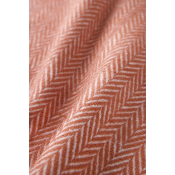 Pled din amestec de bumbac Euromant Skyline, 140 x 180 cm, roșu teracotă-image-3