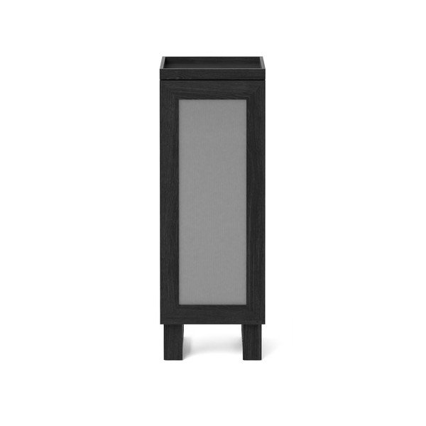 Dulap de baie din lemn de stejar Wireworks Mezza, negru-image-2