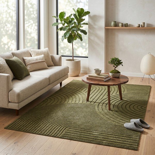 Covor verde închis 160x230 cm Whirl – ESTE-image-1