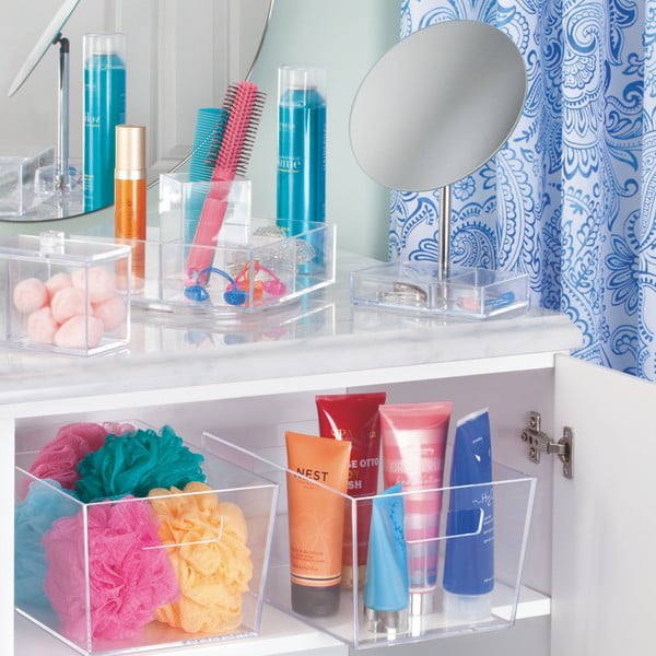 Organizator transparent pentru bețișoare și dischete iDesign Luci Divided-image-1