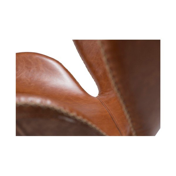 Fotoliu din piele DAN-FORM Denmark Butterfly, maro-image-2