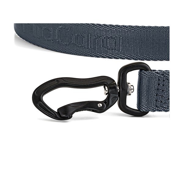 Lesă gri închis cu prindere prin carabină lungime 200 cm Modena Asphalt 25 mm – MiaCara-image-3