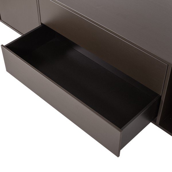 Comodă TV maro închis din lemn de pin 200x45x44 cm Settle Down – vtwonen-image-4