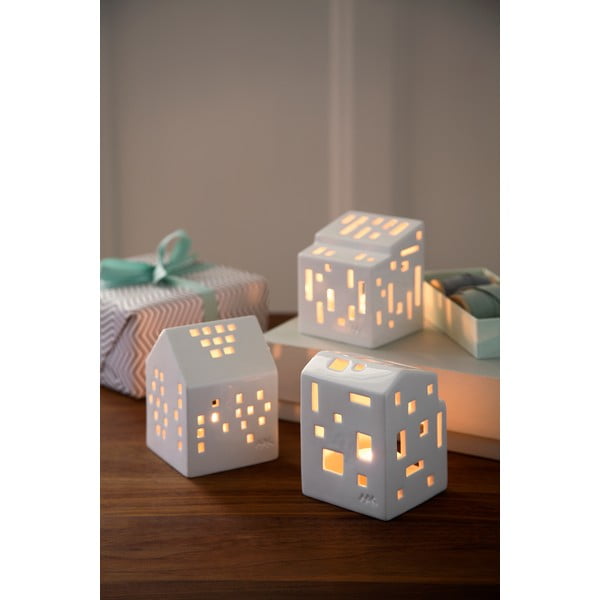 Sfeșnic din ceramică Kähler Design Urbania Lighthouse Functio, alb-image-2