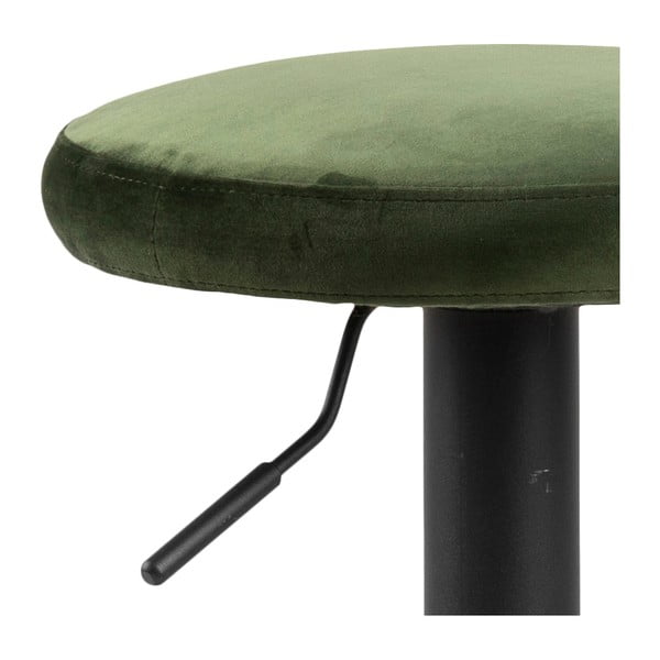 Scaun de bar verde cu înălțime ajustabilă tapițat (înălțime șezut 62 cm) Finch – Actona-image-4
