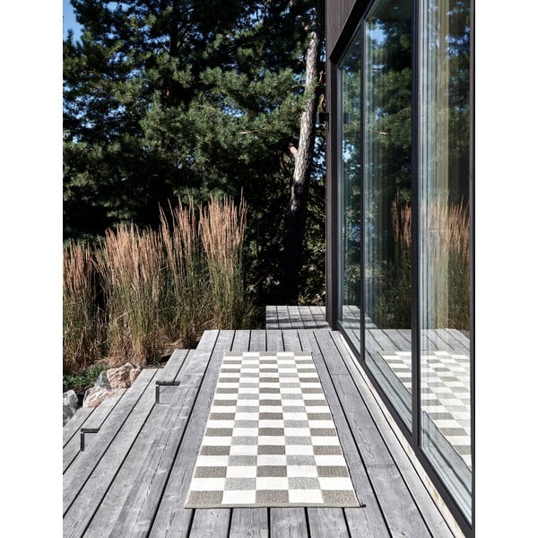 Covor tip traversă pentru interior și exterior bej/crem 70x300 cm Pix Dark Linen – Pappelina-image-4