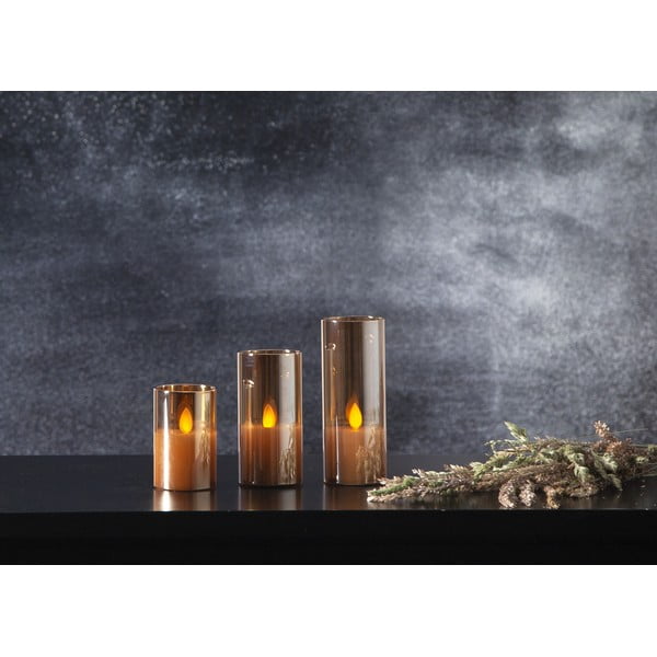 Lumânare de ceară cu LED portocaliu în sticlă Star Trading M-Twinkle, înălțime 7,5 cm-image-2